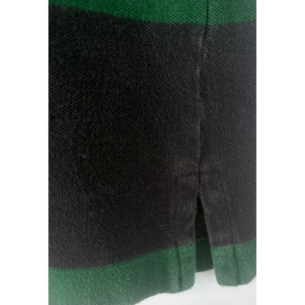 Polo Sport Ralph Lauren Mens XL Henley Shirt Green Navy Blue Striped Vintage - Picture 6 of 9
